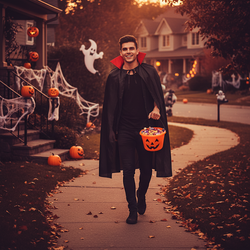 Halloween Black Cape With Red Collar For Adults | Merthyr Tydfil | Why Not Shop Online