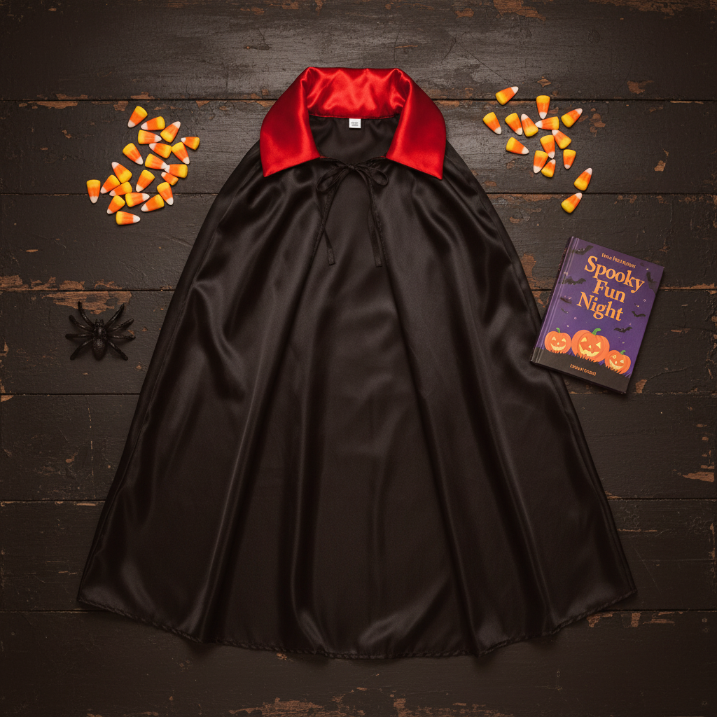 Halloween Black Cape With Red Collar For Adults | Merthyr Tydfil | Why Not Shop Online