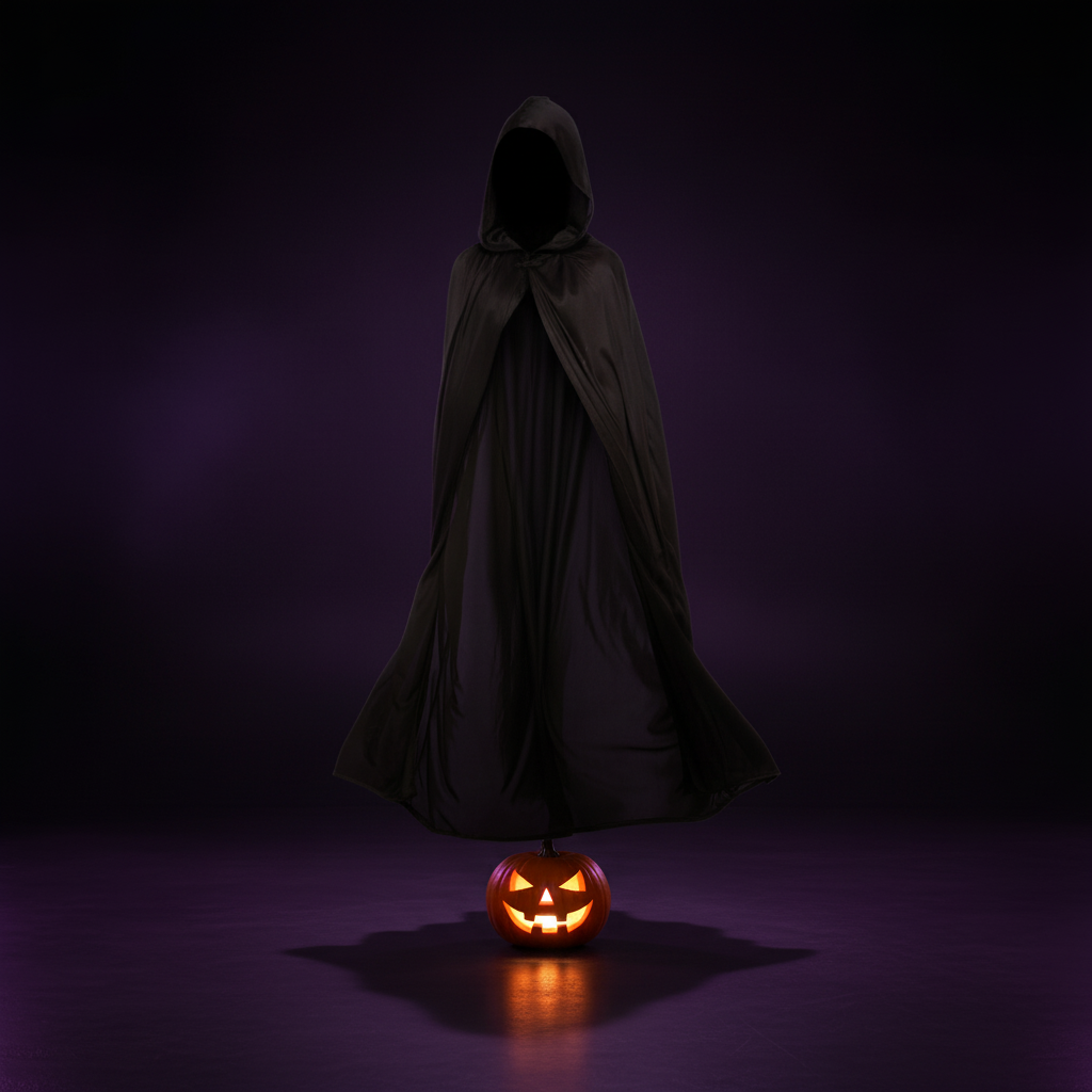 Halloween Black Hooded Cloak For Adults 140cm | Merthyr Tydfil | Why Not Shop Online