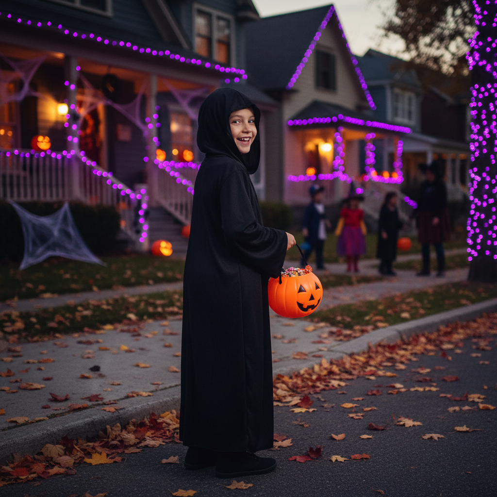 Halloween Black Hooded Cloak For Kids | Merthyr Tydfil | Why Not Shop Online