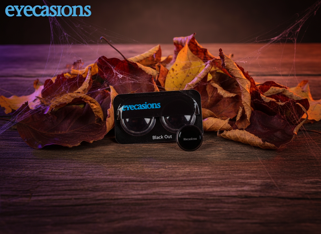 Halloween Contact Lenses One Day Use Black Out One Pair | Merthyr Tydfil | Why Not Shop Online