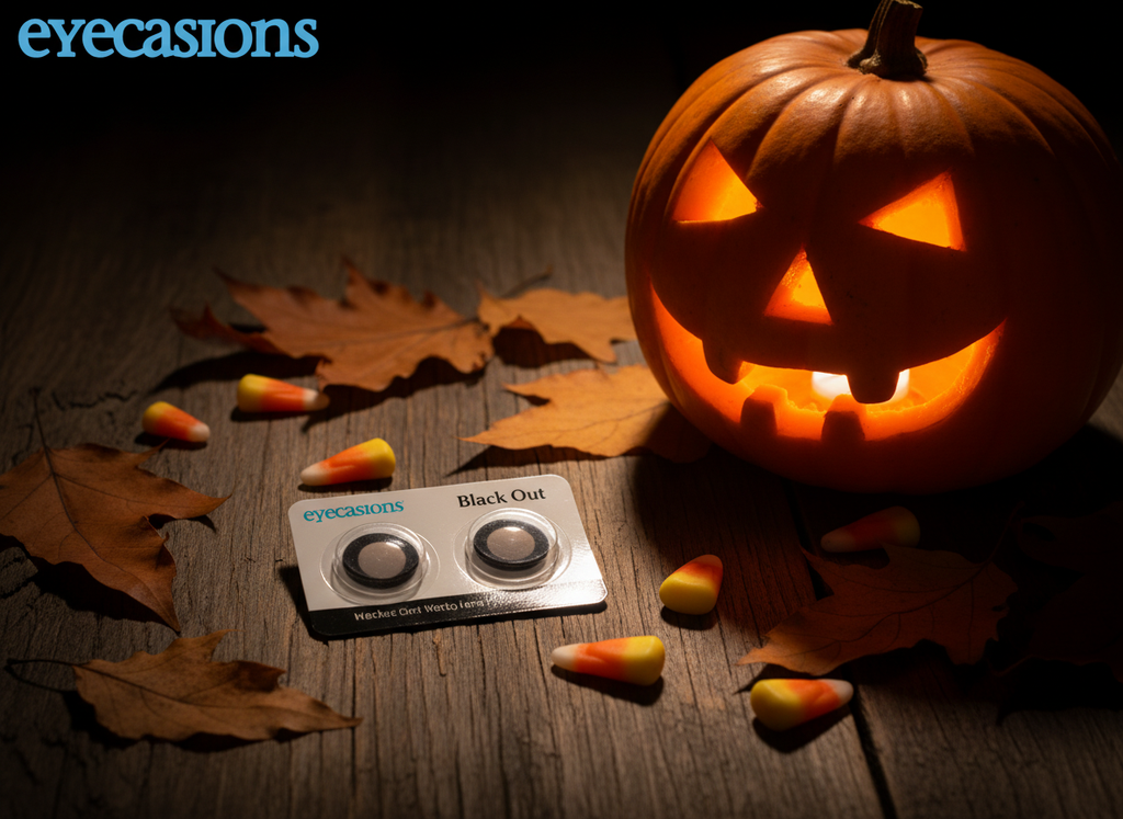 Halloween Contact Lenses One Day Use Black Out One Pair | Merthyr Tydfil | Why Not Shop Online