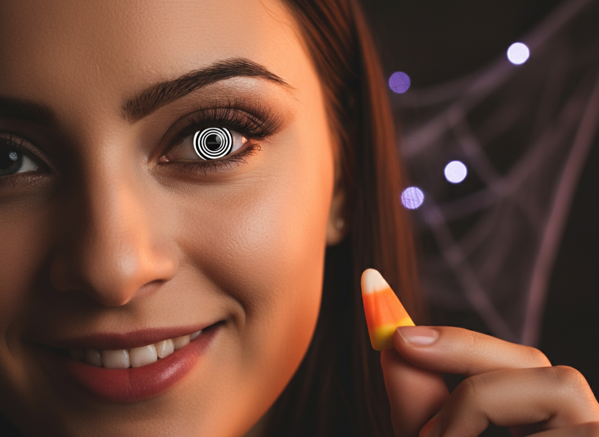 Halloween Contact Lenses One Day Use Black Spiral One Pair | Merthyr Tydfil | Why Not Shop Online