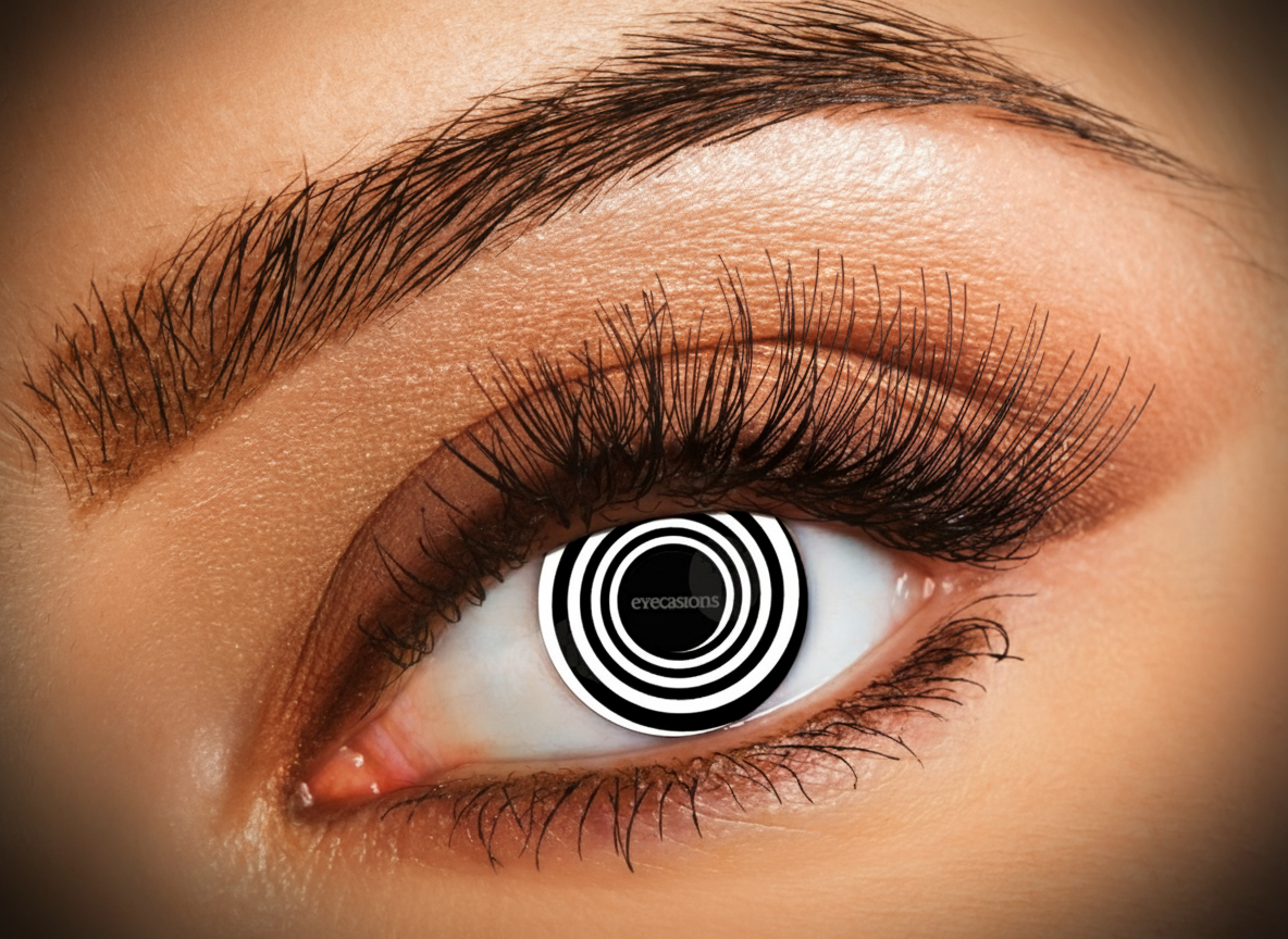 Halloween Contact Lenses One Day Use Black Spiral One Pair | Merthyr Tydfil | Why Not Shop Online