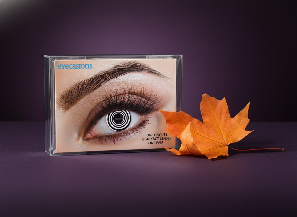 Halloween Contact Lenses One Day Use Black Spiral One Pair | Merthyr Tydfil | Why Not Shop Online