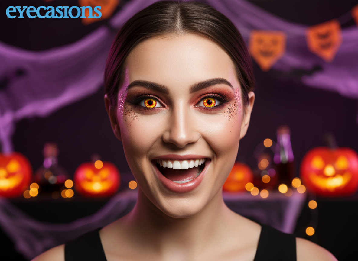 Halloween Contact Lenses One Day Use Flame One Pair | Merthyr Tydfil | Why Not Shop Online