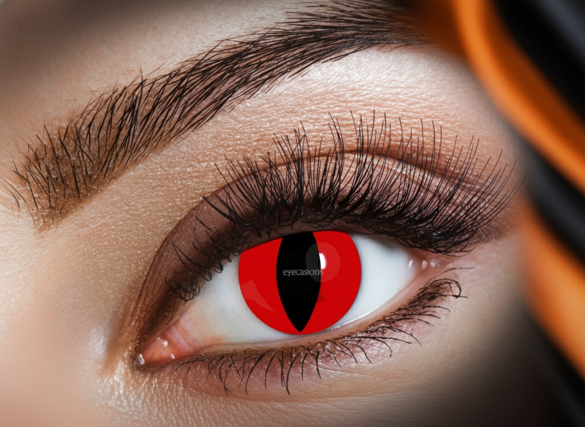 Halloween Contact Lenses One Day Use Red Cats Eye One Pair | Merthyr Tydfil | Why Not Shop Online