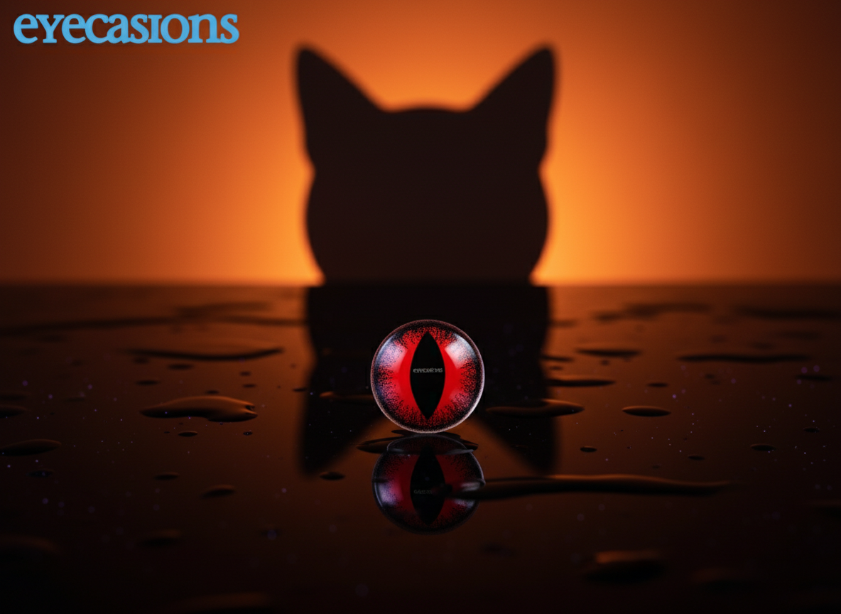 Halloween Contact Lenses One Day Use Red Cats Eye One Pair | Merthyr Tydfil | Why Not Shop Online