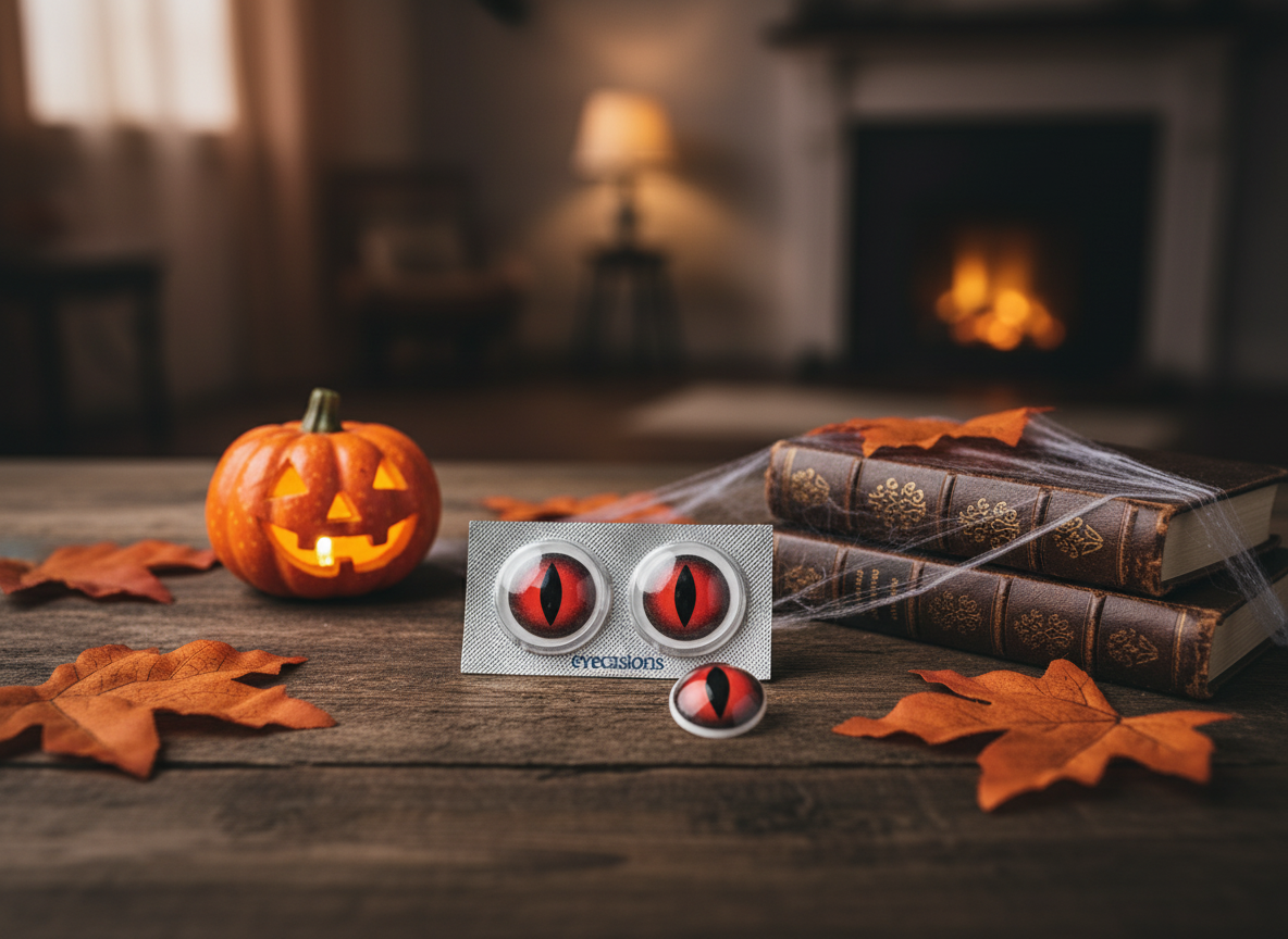 Halloween Contact Lenses One Day Use Red Cats Eye One Pair | Merthyr Tydfil | Why Not Shop Online