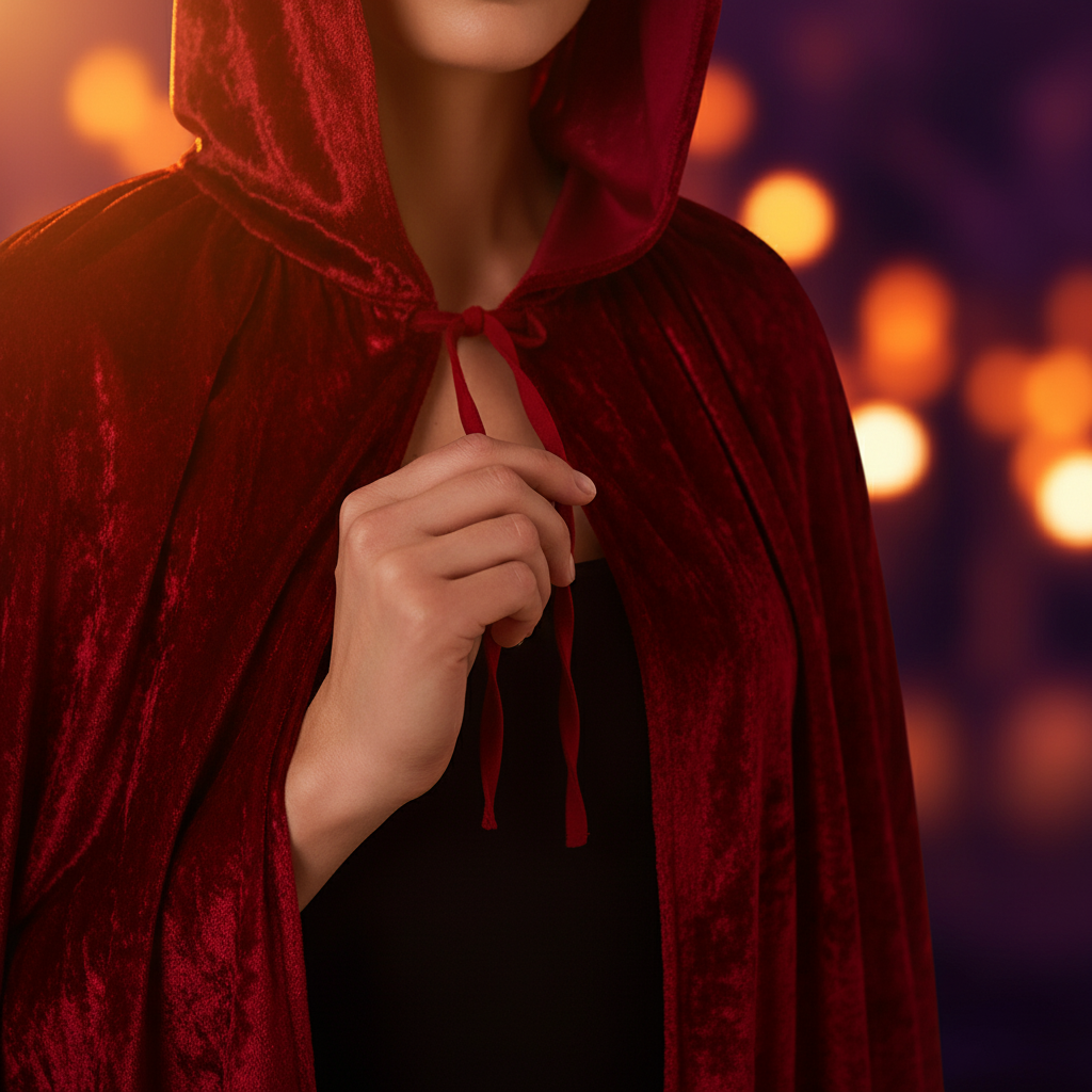 Halloween Deluxe Dark Red Velvet Hooded Cloak For Adults 140cm | Merthyr Tydfil | Why Not Shop Online