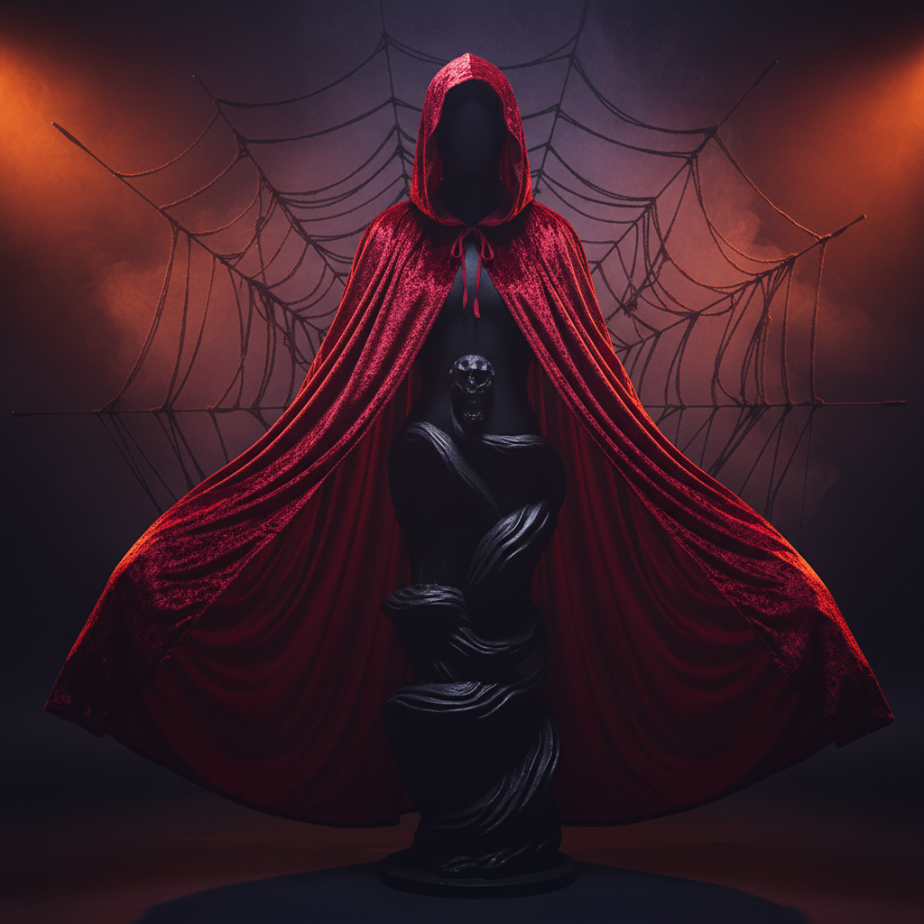 Halloween Deluxe Dark Red Velvet Hooded Cloak For Adults 140cm | Merthyr Tydfil | Why Not Shop Online