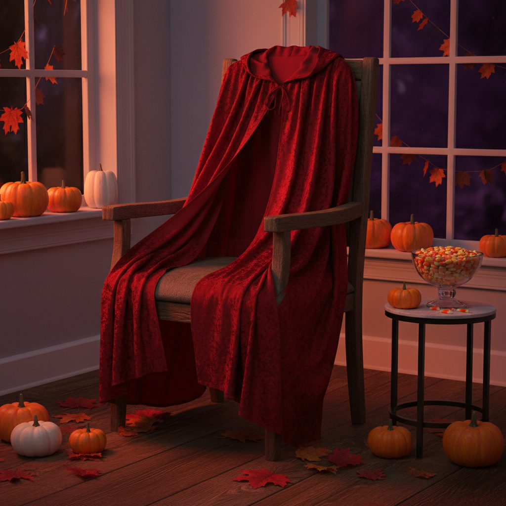 Halloween Deluxe Dark Red Velvet Hooded Cloak For Adults 140cm | Merthyr Tydfil | Why Not Shop Online