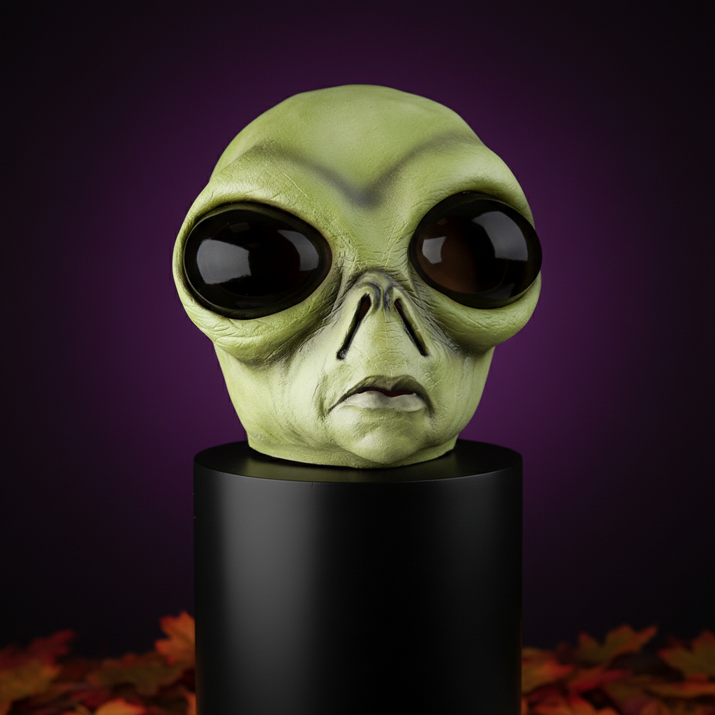 Halloween Latex Mask - Bug Eye Green Alien | Merthyr Tydfil | Why Not Shop Online