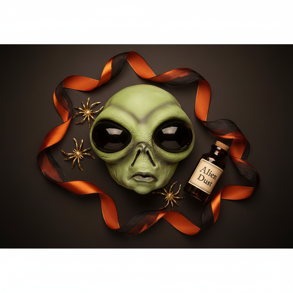 Halloween Latex Mask - Bug Eye Green Alien | Merthyr Tydfil | Why Not Shop Online