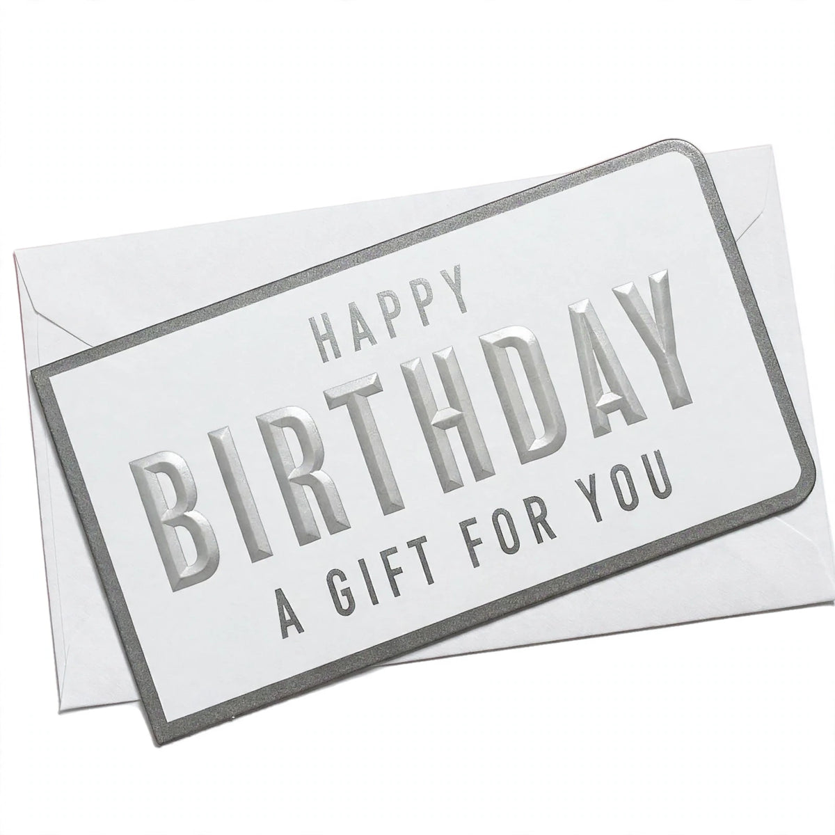 Close-up of Happy Birthday Money Wallet and matching envelope with birthday-themed design