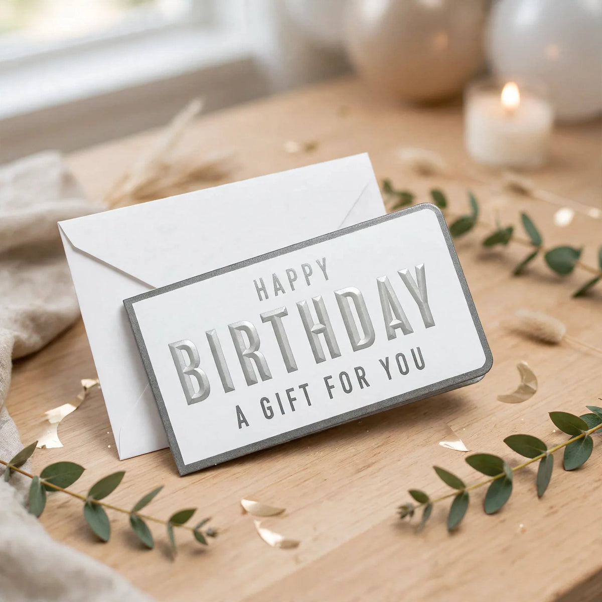 Happy Birthday Money Wallet and Envelope presented as a birthday gift