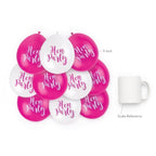 Hen Party Balloons Pink and White Pack of 10 9 Inches