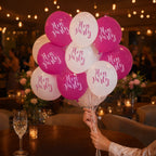 Hen Party Balloons Pink and White Pack of 10 9 Inches