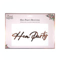 Hen Party Rose Gold Banner 1.5M pre-strung metallic foil bunting