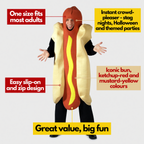 Adults Hot Dog Fancy Dress Costume One Size Fits Most