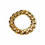 Chunky gold bracelet on pure white background — studio hero shot, Amazon/eBay compliant