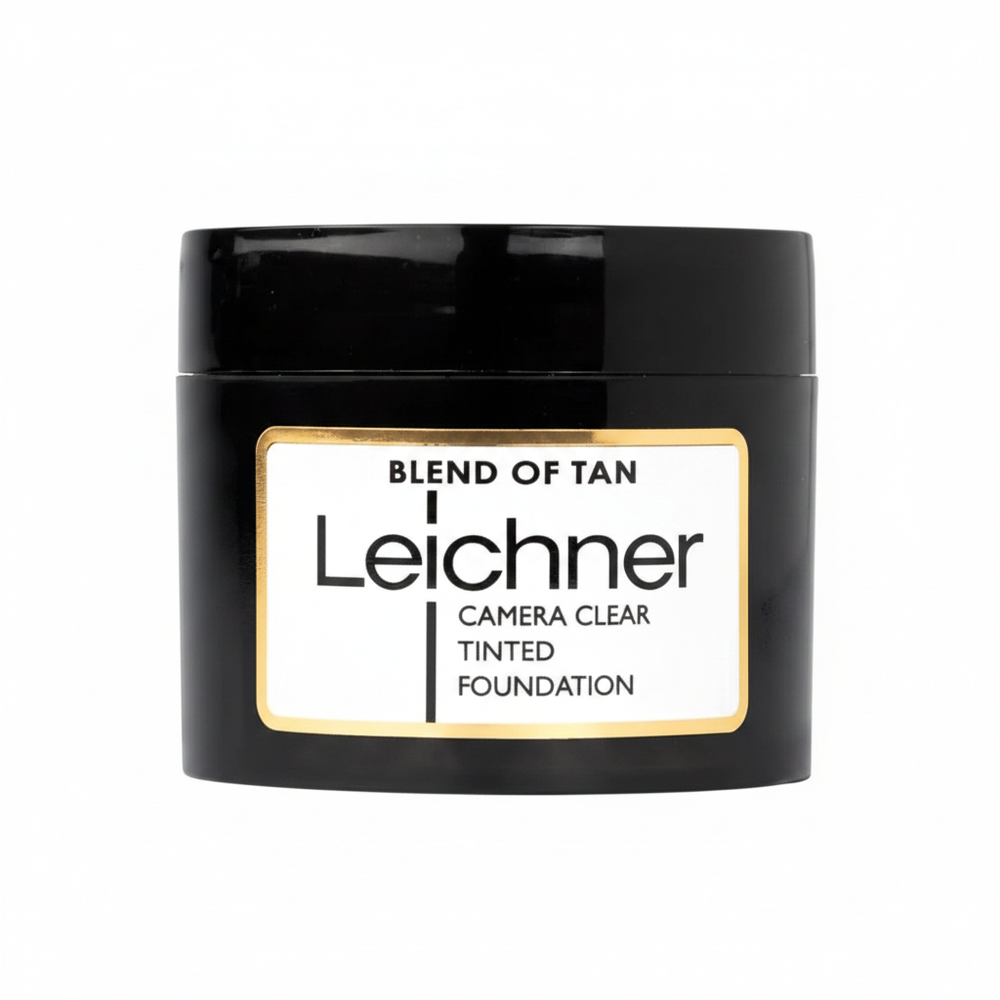 Leichner Camera Clear Tinted Foundation Blend of Tan on a pure white background, studio hero shot