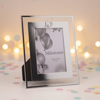 Milestones silver Age 16 gift photo frame 4x6 with sweet 16 birthday celebration background