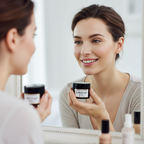 Woman with flawless luminous porcelain skin showing the result of Leichner Camera Clear Foundation