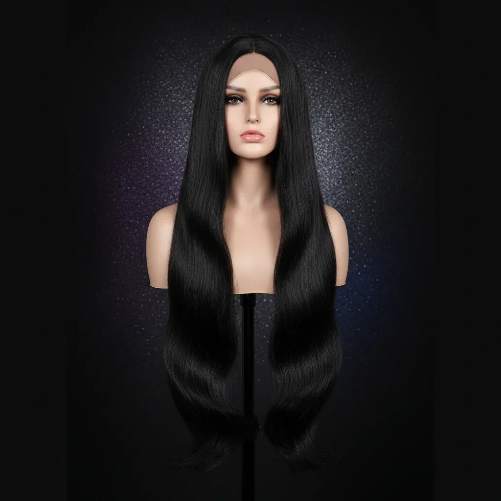 Wicked Costumes Women's 39" Ultra-Long Black Halloween Wig - Enchanting Length - Why Not Shop
