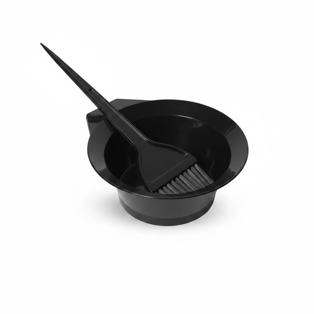 Hair Dye Colouring Brush And Bowl Set - Black - Amazon eBay Hero Shot on White Background