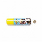 Party Success Yellow Hair Colour Spray 125ml flat lay beside a £1 coin to show product size and scale