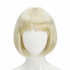 Diva blonde bob wig on pure white background — studio hero shot, Amazon/eBay compliant