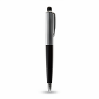 Electric shock joke pen silver and black ballpoint on white background
