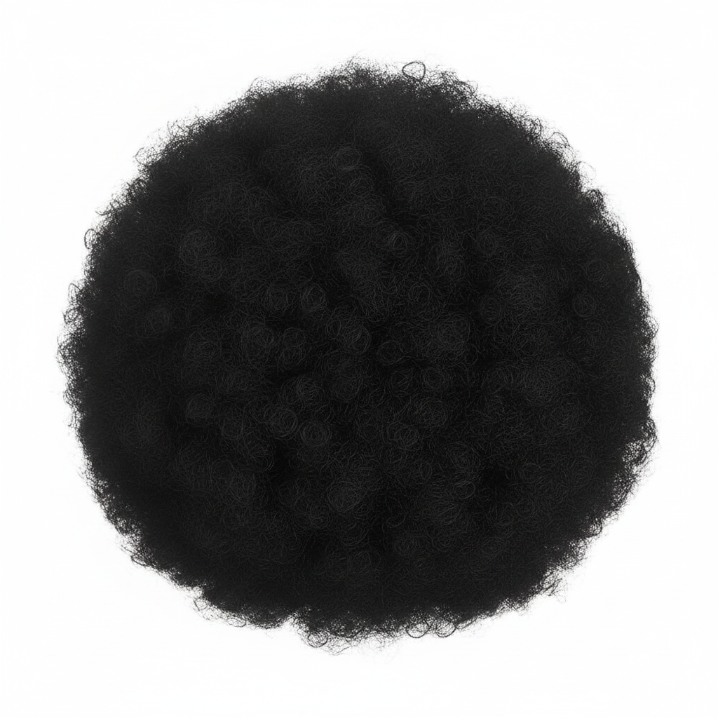 Giant Black Afro Wig on pure white background, studio hero shot for Amazon and eBay
