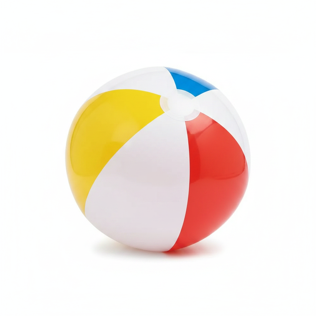 Inflatable Ball 18 Inch on pure white background, studio hero shot, Amazon and eBay compliant