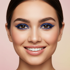 Beautiful blue eyeliner makeup look using Collection Intense Colour Kohl Pencil Blue Belle