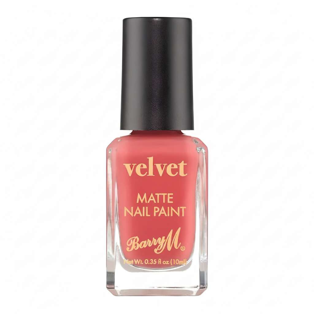 Barry M Velvet Matte Nail Paint Burning Sand 243 – studio hero shot on pure white background, product centred