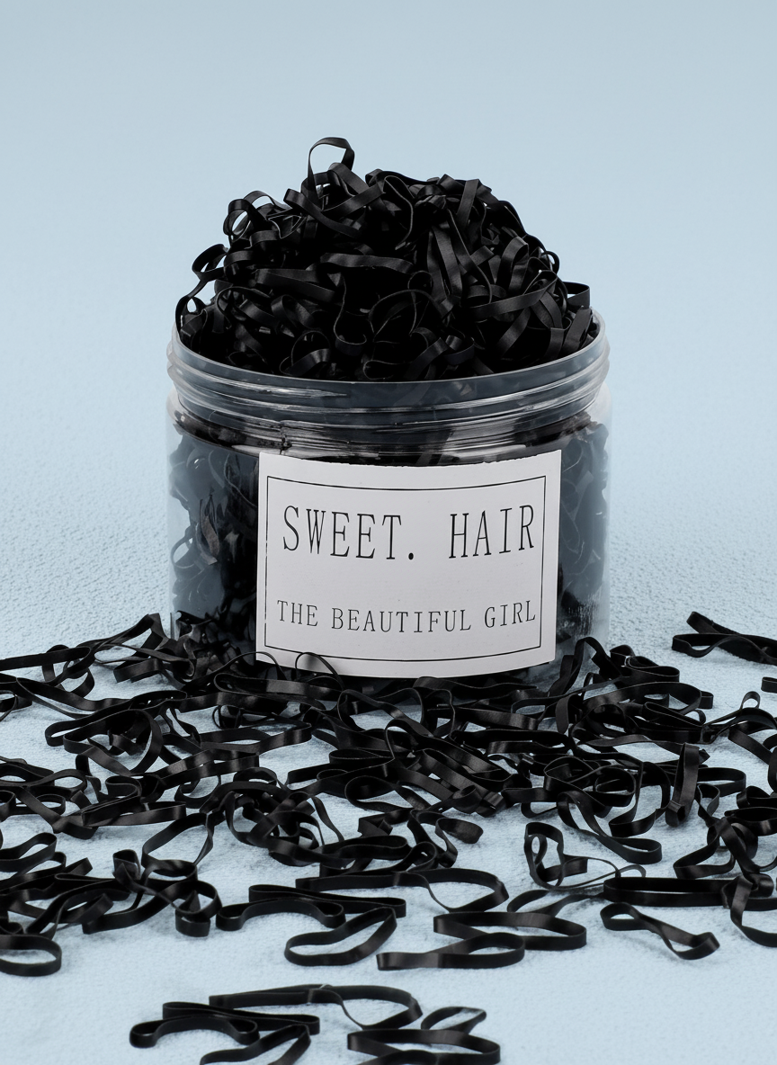 1000 Pcs Black Mini Small Elastic Hair Bands 20mm And 30mm | Merthyr Tydfil | Why Not Shop Online