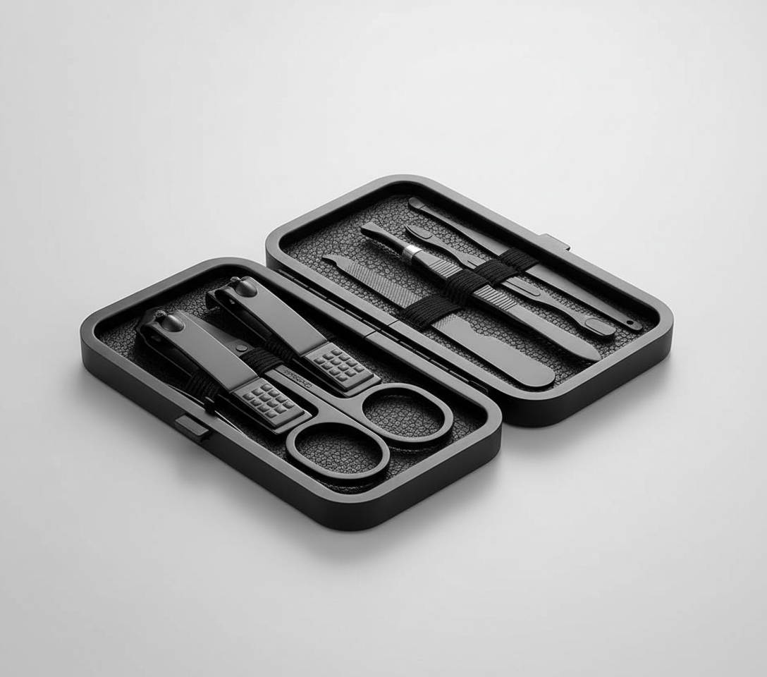 Classic Black Manicure Set – 7-Piece Stainless Steel | Merthyr Tydfil | Why Not Shop Online