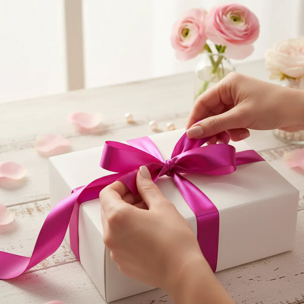 Eleganza Poly Ribbon 50mm x 91m (100yds) Fuchsia Pink - Why Not Shop