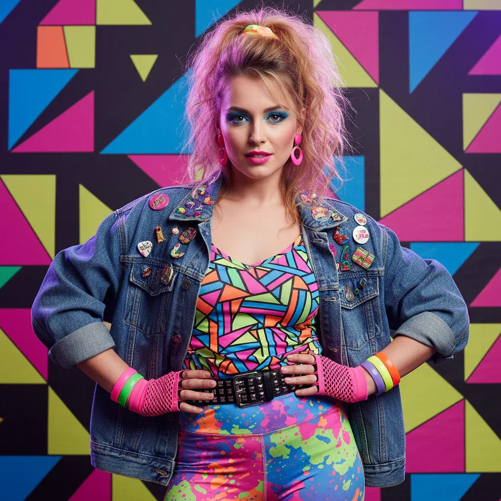 Wicked Costumes 1980's Neon Pink Net Gloves - Retro Party Style - Why Not Shop