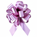 Large 6-inch pink pull bow on pure white background, satin finish, Amazon and eBay compliant hero shot