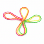 4 neon bead necklaces in pink, orange, green and yellow on white background - Amazon eBay hero shot