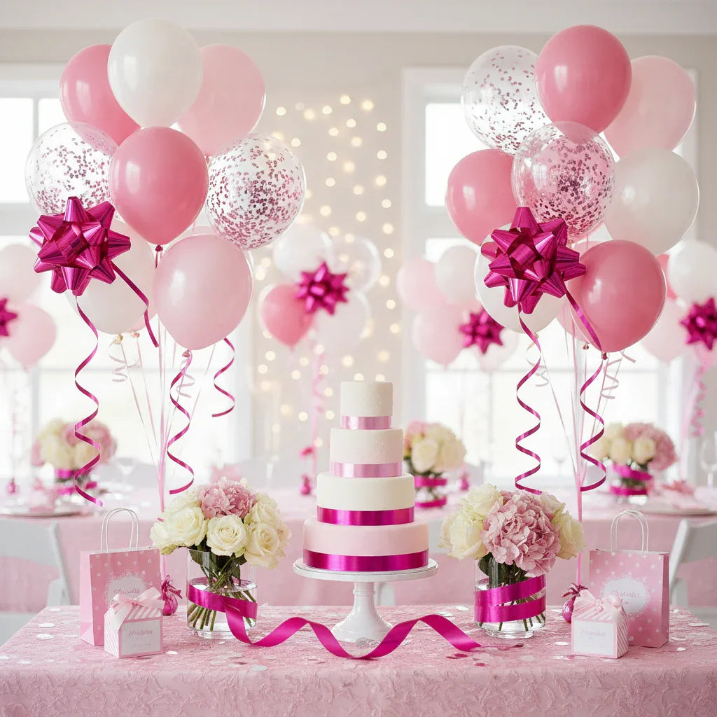 Eleganza Poly Ribbon 50mm x 91m (100yds) Fuchsia Pink - Why Not Shop