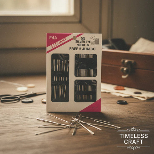 Set Of 55 Hand Silver Eye Sewing Needles Assorted Sizes - Why Not Shop