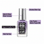 Barry M Wildlife Gelly Hi Shine Nail Polish Native Purple 006 - feature infographic showing key product benefits