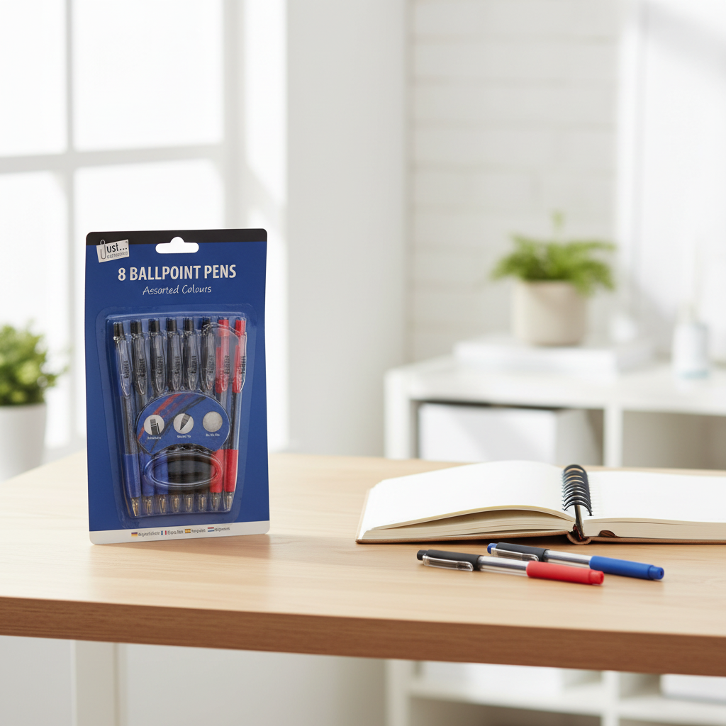 Tallon 8 Retractable Rubber Grip Pens