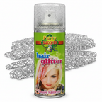 Party Success Silver Glitter Hair Spray 125ml on pure white background, Amazon and eBay compliant hero shot