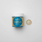 La Riche Directions Lagoon Blue Hair Dye 88ml flat lay beside British pound coin showing product size
