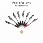 Tallon 8 Retractable Rubber Grip Pens